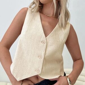 Lioness Gisele Vest in Oatmeal Size XS - Princess Polly NWT